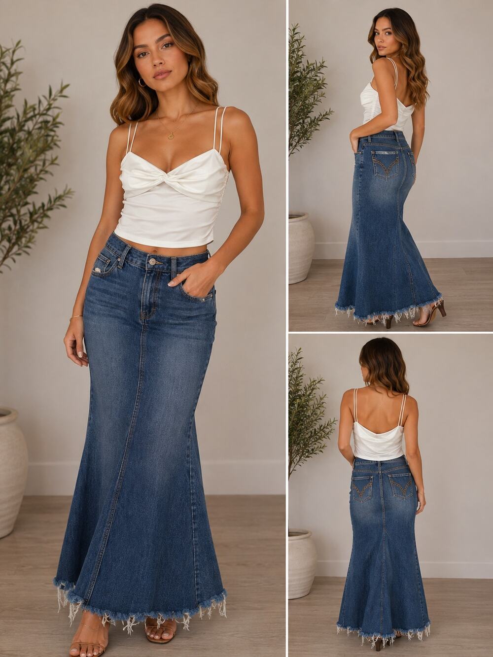 NWT Anthropologie Sunday in Brooklyn White Twist Front Cami Crop Top Medium XL